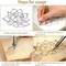56Pcs Wood Burning Tip Set Letter Wood Burning Tool Including Alphabet Number Symbol Brass Alphabet Number Template for DIY Embossing Carving Craft Wood Burning